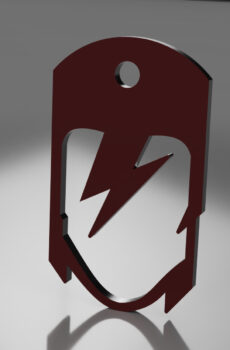 David Bowie Blixtsmycke – 3D-modell (Fusion 360)